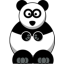 download Cartoon Panda clipart image with 180 hue color