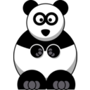 download Cartoon Panda clipart image with 270 hue color