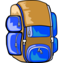 download Backpack clipart image with 180 hue color