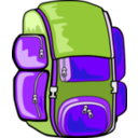 download Backpack clipart image with 225 hue color