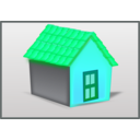 download House Tiled Roof clipart image with 135 hue color