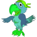 download Pirate Parrot clipart image with 90 hue color