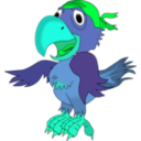 download Pirate Parrot clipart image with 135 hue color