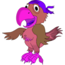download Pirate Parrot clipart image with 270 hue color