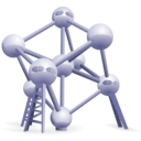 download Atomium Belgium clipart image with 180 hue color