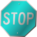 download A Stop Sign clipart image with 180 hue color