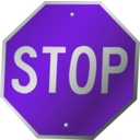 download A Stop Sign clipart image with 270 hue color