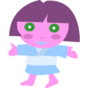 download Japanese Character Girl clipart image with 270 hue color