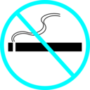 download No Smoking clipart image with 180 hue color