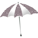download Chequered Umbrella clipart image with 135 hue color