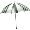 download Chequered Umbrella clipart image with 270 hue color
