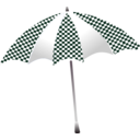 download Chequered Umbrella clipart image with 315 hue color