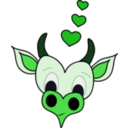 download Loving Cow clipart image with 135 hue color