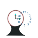download Relogio clipart image with 180 hue color