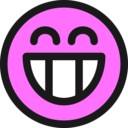 download Flat Grin Smiley Emotion Icon Emoticon clipart image with 180 hue color