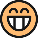 download Flat Grin Smiley Emotion Icon Emoticon clipart image with 270 hue color