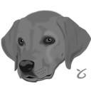 download Dog Head clipart image with 180 hue color