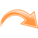 download Curved Arrow Blue clipart image with 180 hue color
