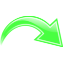 download Curved Arrow Blue clipart image with 270 hue color