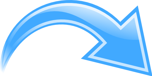 Curved Arrow Blue