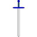 download Sword Proper clipart image with 180 hue color