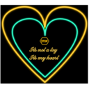 download Neon Heart clipart image with 45 hue color