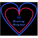 download Neon Heart clipart image with 225 hue color
