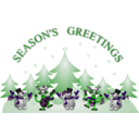 download Seasons Greetings Card Front clipart image with 270 hue color