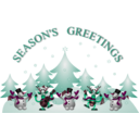 download Seasons Greetings Card Front clipart image with 315 hue color