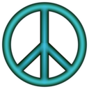 download 3d Peace Symbol clipart image with 90 hue color