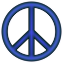 download 3d Peace Symbol clipart image with 135 hue color