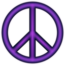 download 3d Peace Symbol clipart image with 180 hue color