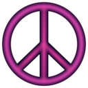 download 3d Peace Symbol clipart image with 225 hue color