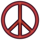 download 3d Peace Symbol clipart image with 270 hue color