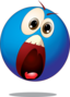 Smiley Scared Blue Emoticon