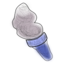 download Ice Cream Cone clipart image with 180 hue color