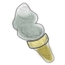 download Ice Cream Cone clipart image with 0 hue color