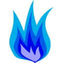 download Fire Icon clipart image with 180 hue color