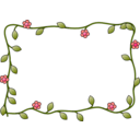 download Flower Frame clipart image with 315 hue color