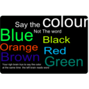 download Say The Colour Not The Word clipart image with 135 hue color