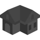 Placeholder Isometric Building Icon Dark