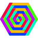 download Hexagon Trapezoid Colors clipart image with 45 hue color