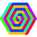 download Hexagon Trapezoid Colors clipart image with 225 hue color