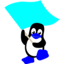 download Commie Tux clipart image with 180 hue color