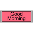 download Digital Display With Good Morning Text clipart image with 270 hue color