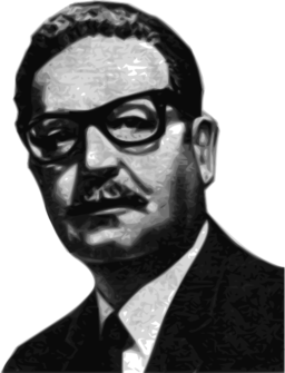 Salvador Allende Greyscale 56th President Of The Senate Of The Republic Of Chile