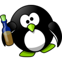 download Drunk Penguin clipart image with 45 hue color