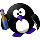 download Drunk Penguin clipart image with 225 hue color