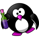 download Drunk Penguin clipart image with 270 hue color