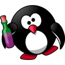 download Drunk Penguin clipart image with 315 hue color